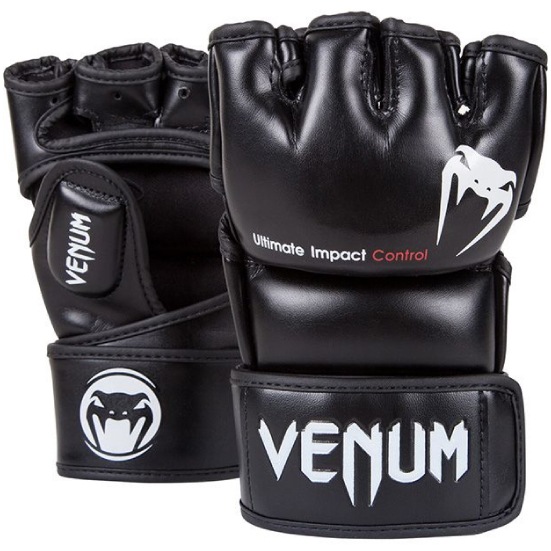 VENUM ヴェナム IMPACT MMA グローブ - SKINTEX レザー - ブラック ベナム EU-VENUM-0123