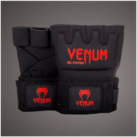 VENUM ヴェナム GEL KONTACT クイック ハンドラップ - ブラック/レッド ベナム VENUM-0181-100