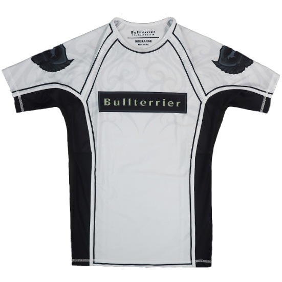 ブルテリア bj-146 BULL TERRIER ラッシュガード Tribal 半袖 白