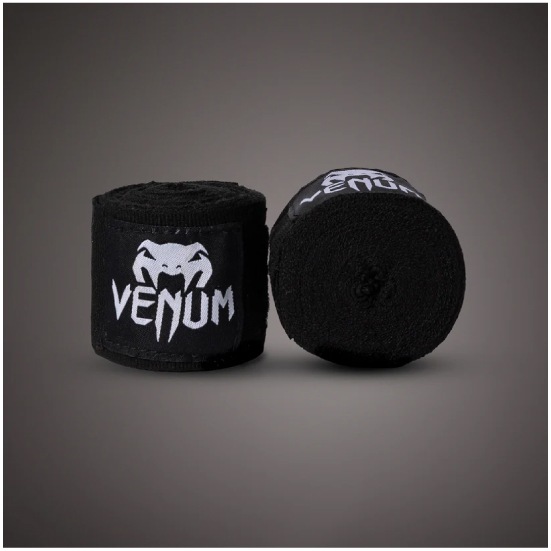 VENUM ヴェナム KONTACT ボクシング ハンドラップ - 2.5M - ブラック バンテージ 黒 ベナム EU-VENUM-0430-Black