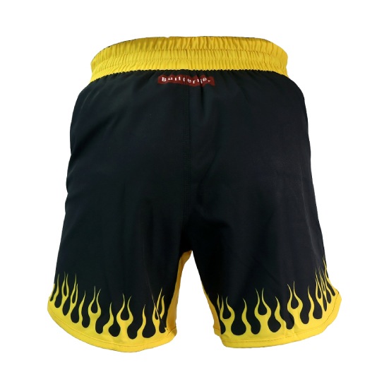 ブルテリア bj-304 BULL TERRIER ファイトショーツ Short Fire 黒/黄