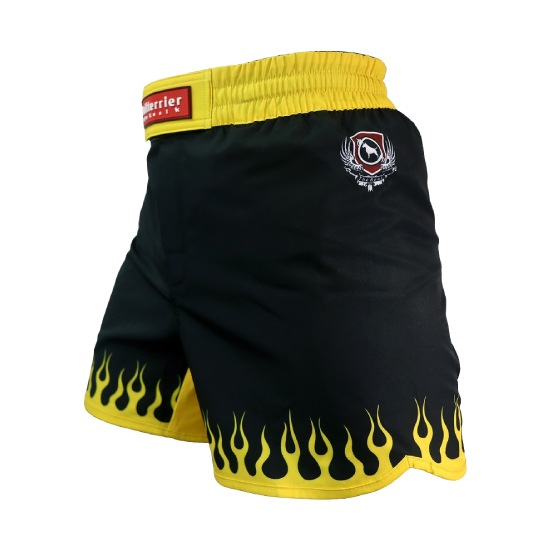 ブルテリア bj-304 BULL TERRIER ファイトショーツ Short Fire 黒/黄