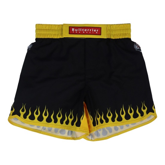 ブルテリア bj-304 BULL TERRIER ファイトショーツ Short Fire 黒/黄
