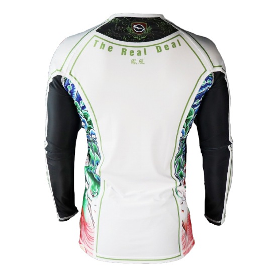 ブルテリア bj-043 BULL TERRIER ラッシュガード Houou 長袖 白