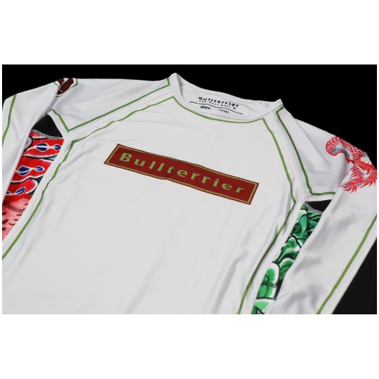 ブルテリア bj-043 BULL TERRIER ラッシュガード Houou 長袖 白