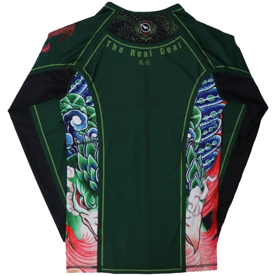 ブルテリア bj-044 BULL TERRIER ラッシュガード Houou 長袖 緑 | BULL