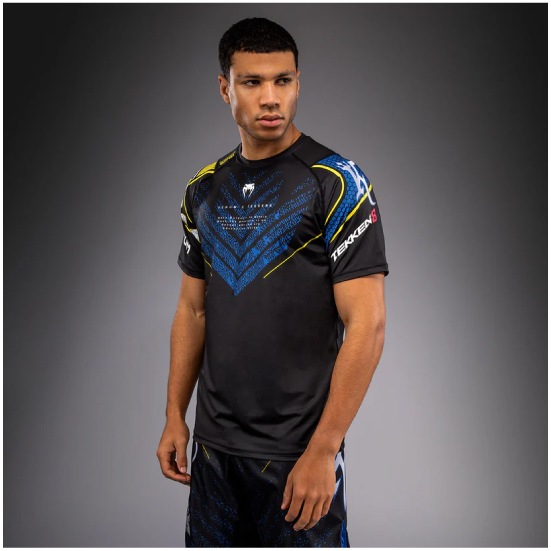 VENUM ヴェナム x TEKKEN 8 ドライテックTシャツ - キング - ブラック/イエロー ベナム VENUM-06202-111