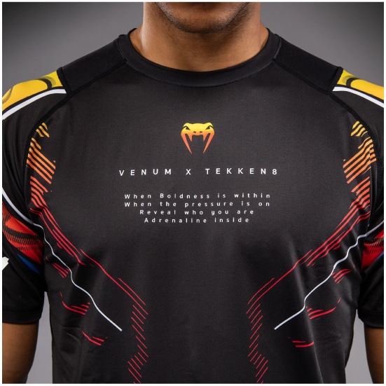 VENUM ヴェナム x TEKKEN 8 ドライテックTシャツ ヨシミツ - ブラック/オレンジ ベナム VENUM-06203-112