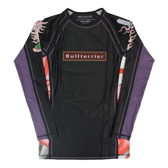 ブルテリア bj-045 BULL TERRIER ラッシュガード Acala2.0 長袖 黒
