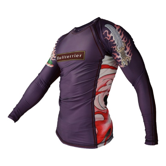 ブルテリア bj-047 BULL TERRIER ラッシュガード Acala2.0 長袖 パープル