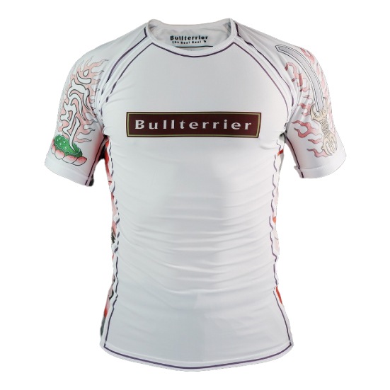 ブルテリア bj-170 BULL TERRIER ラッシュガード Acala2.0 半袖 白
