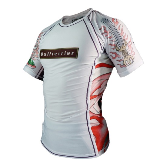 ブルテリア bj-170 BULL TERRIER ラッシュガード Acala2.0 半袖 白