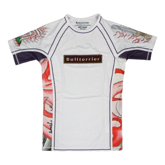 ブルテリア bj-170 BULL TERRIER ラッシュガード Acala2.0 半袖 白