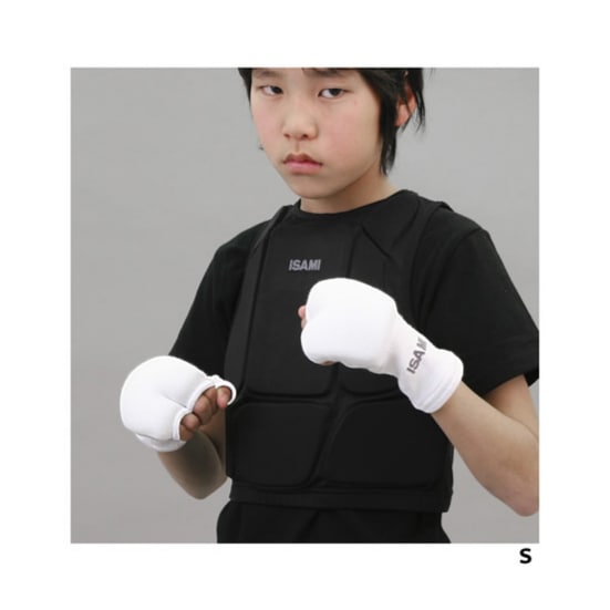 isami イサミ L-365 ナックルサポーター 白　XSサイズ・Sサイズ