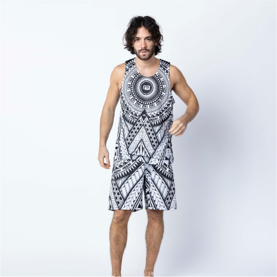 リバーサル reversal TRIBAL PATTERN MESH SHORTS