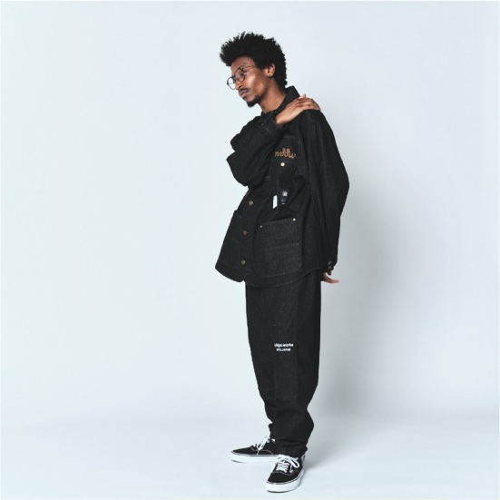 reversal ブラック オーバーオール リバーサル reversal KUNG FU MAN DENIM COVERALL | reversal