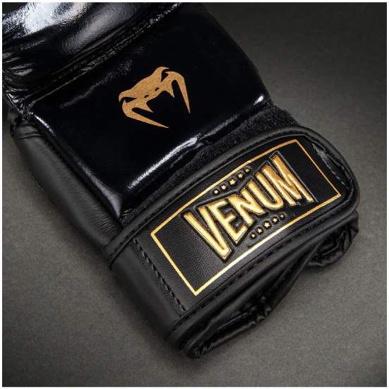VENUM ヴェナム Attack 2.0 レザー スパーリンググローブ - ブラック/ゴールド ベナム VENUM-06252-126