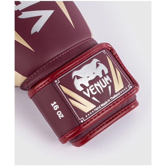 VENUM ヴェナム Elite ボクシンググローブ - バーガンディ/ゴールド ベナム VENUM-1392-611