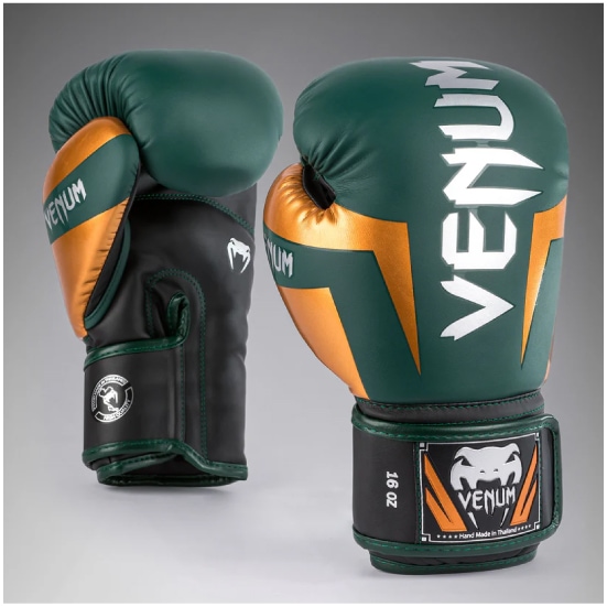 VENUM ヴェナム Elite ボクシンググローブ - グリーン/ブロンズ