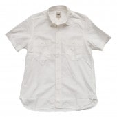 FOBFACTORY H/S OX WORK SHIRT WHITE F3403