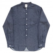 FOB FACTORY DENIM BANDCOLLAR SHIRT F3470