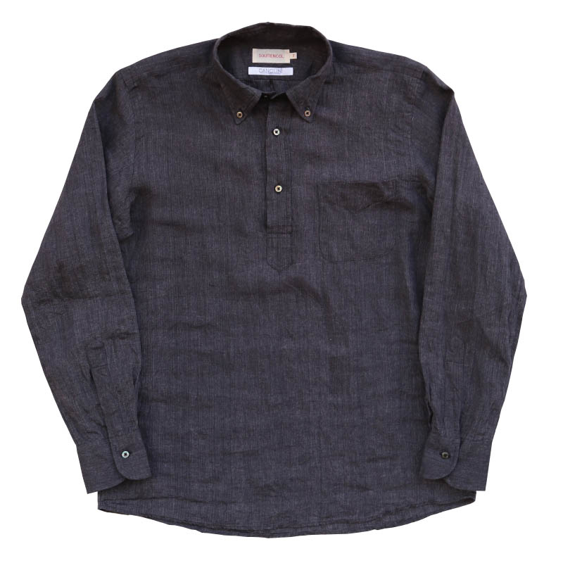 SOUTIENCOL/スティアンコル RE-MAKE POLO CANCLINI Charcoal Chambray