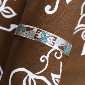 Indian Jewelry navajo ��Ray B Flat Bangle