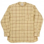WORKERS/ Band Collar Shirt Twill
