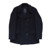 GLOVERALL /СCHURCHILL PEACOAT NAVY BLACKWATCH