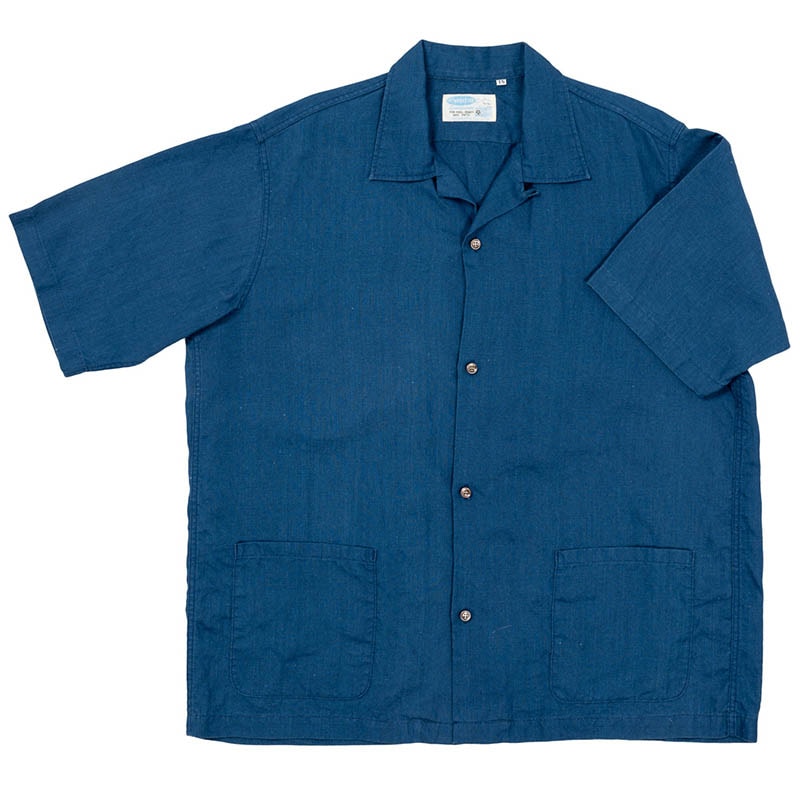 workers 2024ss オープンカラーシャツ リネン サイズ15 WORKERS/ワーカーズ Open Collar Shirt IndigoLinenの通販