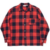 WOKERS/������� Flannel Open Collar Shirt