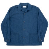 WORKERS/������� Open Collar Shirt Chambray