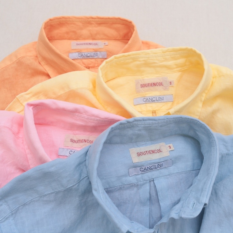 soutiencol Audrey スティアンコル リネンシャツ カンクリーニ ブランド古着】SOUTIENCOL / スティアンコル CANCLINI LINEN