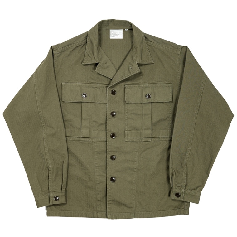 極美 WORKERS M-43 シャツジャケット ワーカーズ WORKERS/ワーカーズ M-43 Shirt Jacket, Herringbone ODの通販