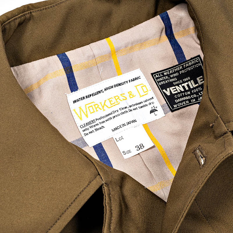 WORKERS Bal Collar Coat, Ventile, Khaki