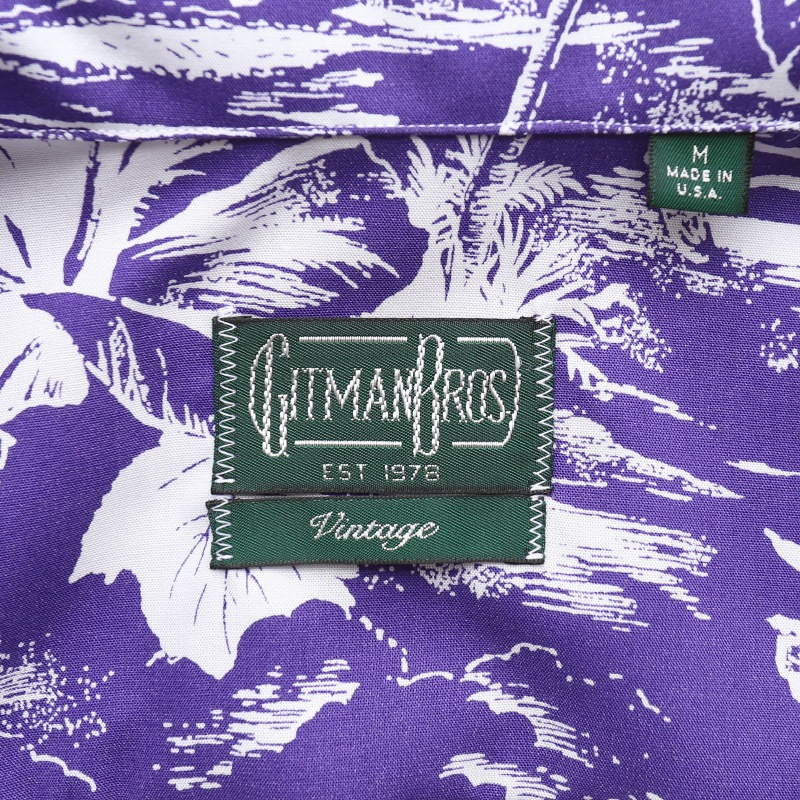 GITMAN VINTAGE/���åȥޥ������ơ��� Open Collar Shirt