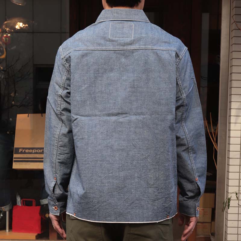 FOB FACTORY CHAMBRAY P/O SHIRT F3487