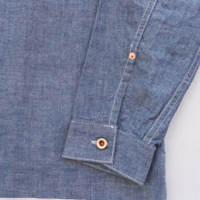 FOB FACTORY CHAMBRAY P/O SHIRT F3487