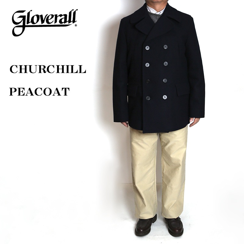 GLOVERALL /�������С������� CHURCHILL/���㡼���� PEACOAT NAVY