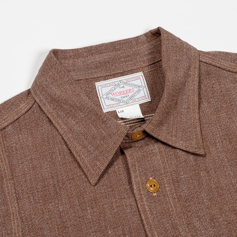 WORKERS Champion Shirt Brown Covert