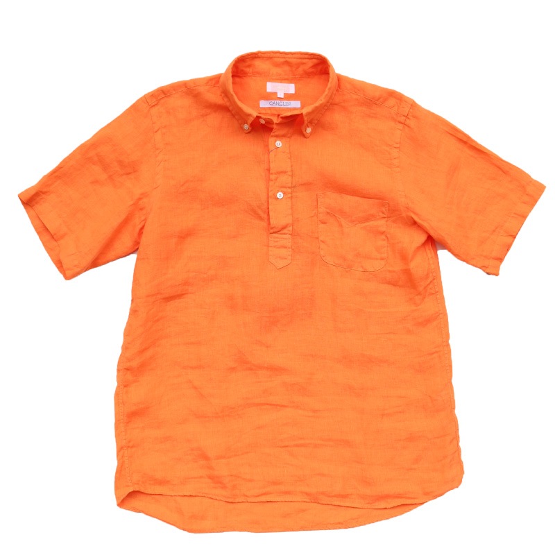 SOUTIENCOL ReMake Polo H Orange CANCLINI LINEN /ƥ󥳥  ᥤݥ  Ⱦµ