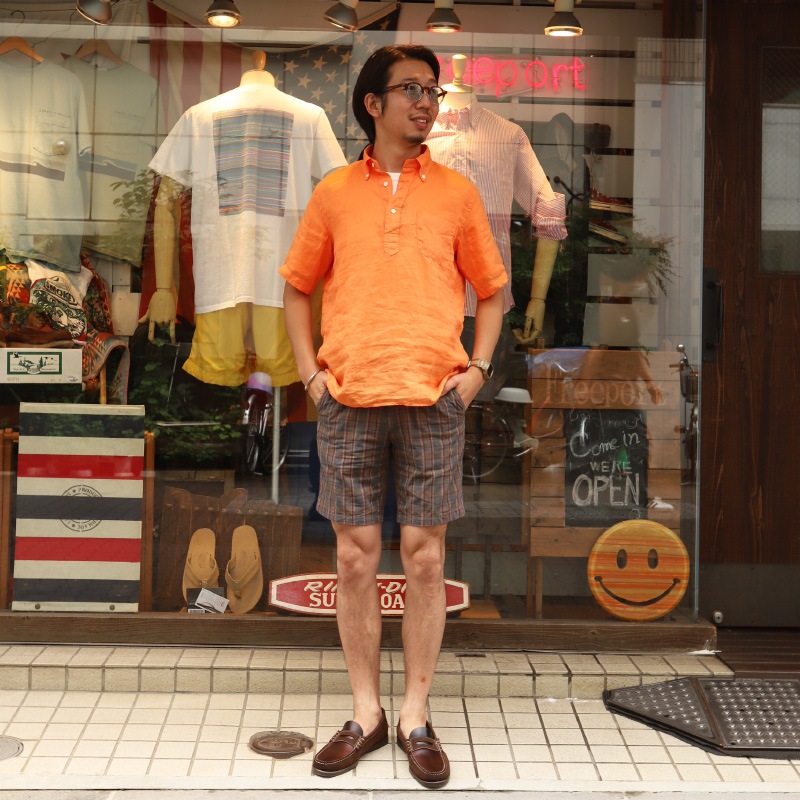 SOUTIENCOL ReMake Polo H Orange CANCLINI LINEN /ƥ󥳥  ᥤݥ  Ⱦµ