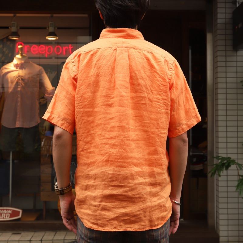 SOUTIENCOL ReMake Polo H Orange CANCLINI LINEN /ƥ󥳥  ᥤݥ  Ⱦµ