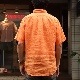 SOUTIENCOL ReMake Polo H Orange CANCLINI LINEN /ƥ󥳥  ᥤݥ  Ⱦµ