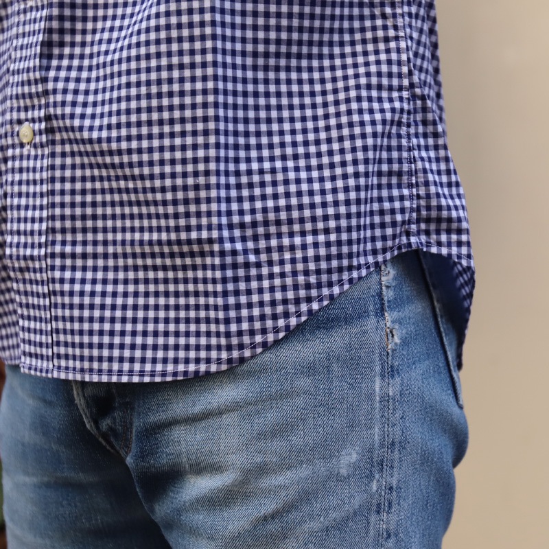WORKERS/������� Modified BD Shirt Thomas Mason Blue Gingham