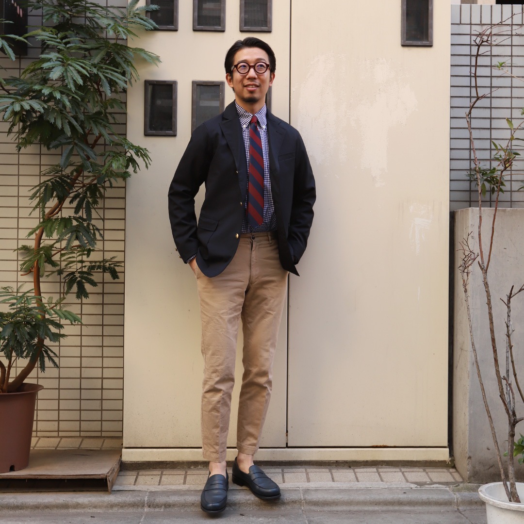 WORKERS/������� Modified BD Shirt Thomas Mason Blue Gingham