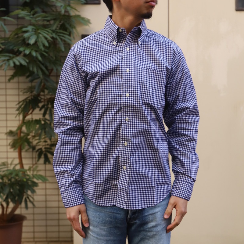 WORKERS/������� Modified BD Shirt Thomas Mason Blue Gingham