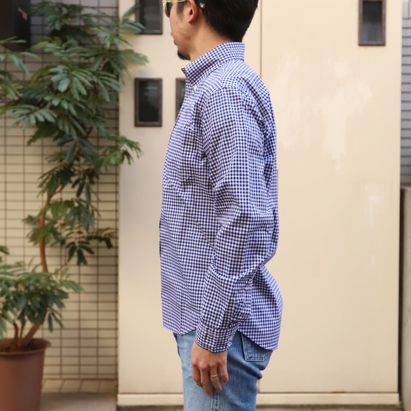 WORKERS/������� Modified BD Shirt Thomas Mason Blue Gingham