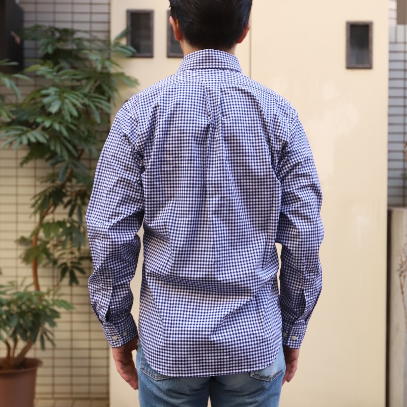 WORKERS/������� Modified BD Shirt Thomas Mason Blue Gingham