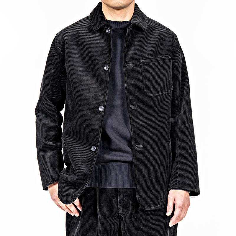 WORKERS/�������  WORKERS Jacket, Heavy Corduroy, Black